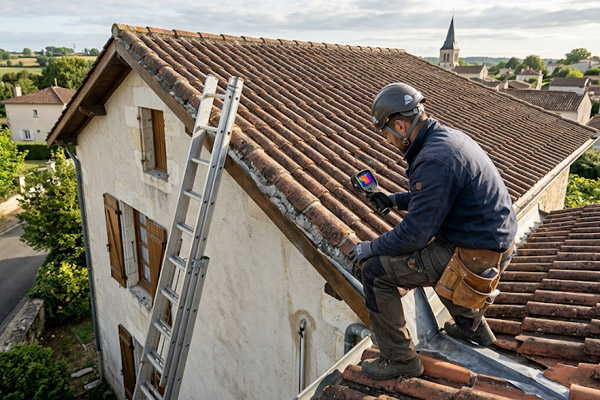 Inspection de toiture à l'aide d'une caméra thermique